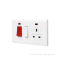 45A Cooker Unit Outlet with Neon White